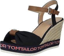 Sandály Tom Tailor noční modrá / koňaková / červená / bílá