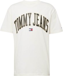 Tričko Tommy Jeans světle žlutá / černá / bílá