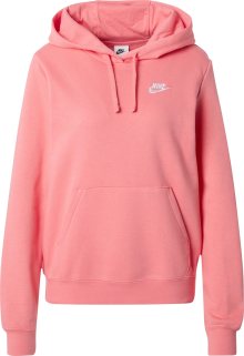 Mikina Nike Sportswear světle růžová / bílá