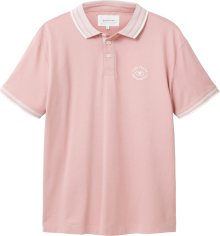 Tričko Tom Tailor světle růžová / bílá