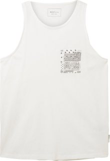 Tričko Tom Tailor Denim černá / barva bílé vlny