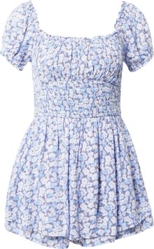 Letní šaty \'EMEA\' Hollister kouřově modrá / pastelová modrá / světlemodrá / bílá