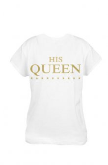Tričko Lady Fit His Queen White Gold  [G] [KQ]