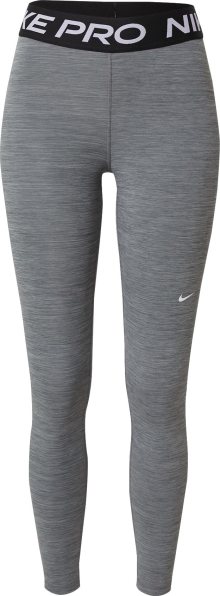 Sportovní kalhoty Nike šedý melír / černá / bílá