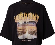 Tričko \'LUNA\' Only šedá / oranžová / broskvová / černá