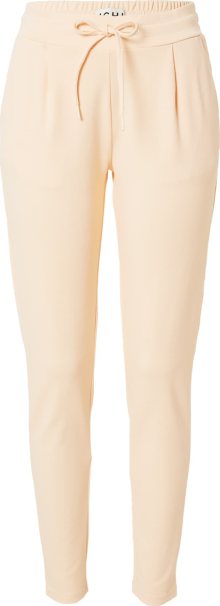 Kalhoty se sklady v pase \'KATE\' Ichi pastelově oranžová