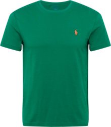 Tričko Polo Ralph Lauren zelená / oranžová