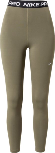 Sportovní kalhoty Nike khaki / černá / bílá