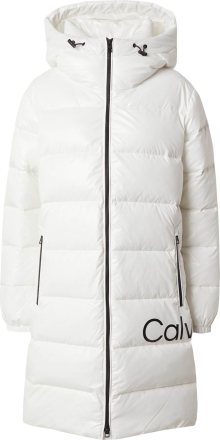 Zimní kabát Calvin Klein Jeans černá / bílá