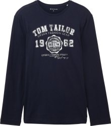 Tričko Tom Tailor tmavě modrá / bílá
