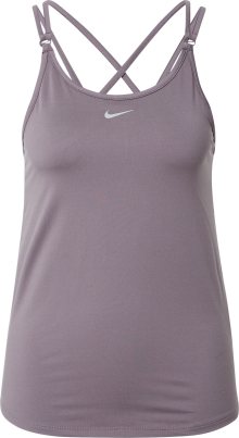 Sportovní top Nike bledě fialová / bílá