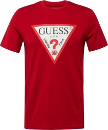 Tričko Guess červená / černá / bílá