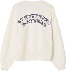 Mikina Bershka režná / námořnická modř