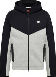 Mikina Nike Sportswear tmavě šedá / černá / bílá