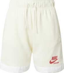Kalhoty Nike Sportswear béžová / červená / bílá