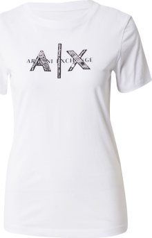 Tričko Armani Exchange černá / stříbrná / bílá