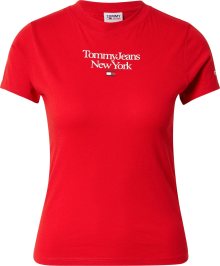 Tričko Tommy Jeans tmavě modrá / ohnivá červená / bílá