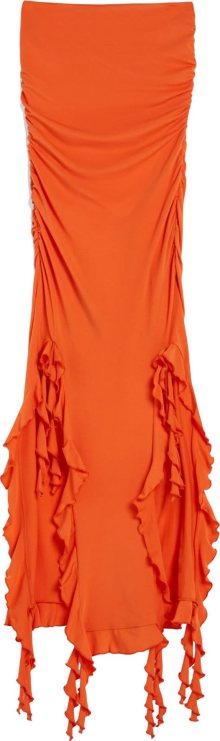 Letní šaty Bershka tmavě oranžová