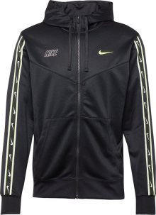 Mikina \'Repeat\' Nike Sportswear svítivě žlutá / černá / bílá