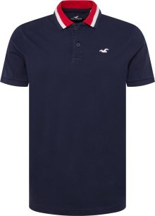 Tričko Hollister námořnická modř / bílá