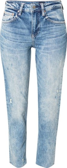 Džíny \'Girlfriend Midrise Relaxt Slim\' ag jeans modrá džínovina