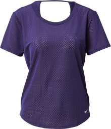 Funkční tričko Nike béžová / tmavě fialová