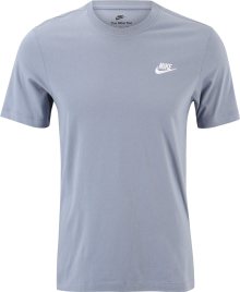 Tričko \'Club\' Nike kouřově modrá / bílá