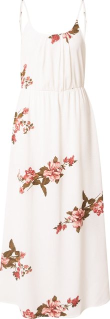 Letní šaty \'SASHA\' Vero Moda olivová / starorůžová / bílá