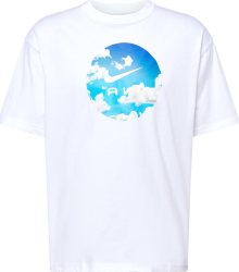 Tričko Nike Sportswear nebeská modř / bílá