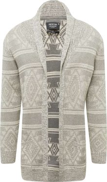 Kardigan \'Burger\' INDICODE JEANS šedá / bílá