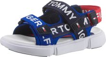 Otevřená obuv Tommy Hilfiger modrá / námořnická modř / červená / bílá