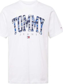 Tričko Tommy Jeans modrá / námořnická modř / červená / bílá