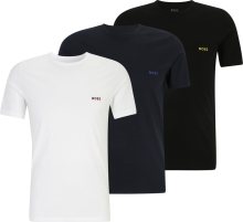 Tričko BOSS Black námořnická modř / černá / bílá