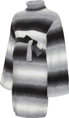 Úpletové šaty \'JILIAN\' Mamalicious šedá / černá / bílá