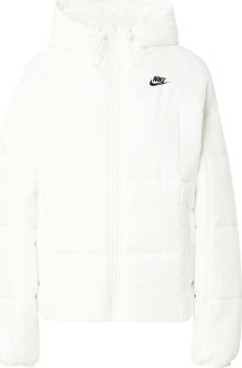 Zimní bunda Nike Sportswear krémová / černá