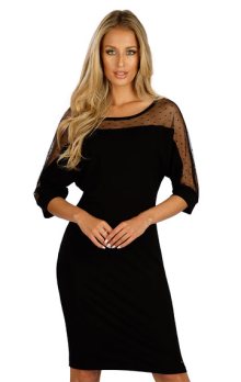 Dámské šaty s 3/4 rukávem Litex 7D238 | černá | XL