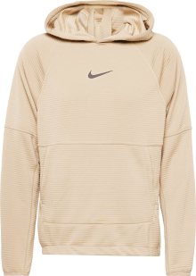 Sportovní mikina Nike béžová / černá