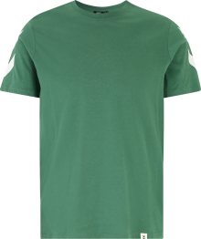 Funkční tričko Hummel trávově zelená / bílá