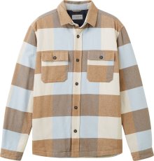 Košile Tom Tailor velbloudí / světlemodrá / barva bílé vlny