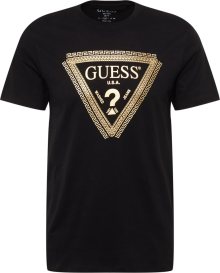 Tričko Guess zlatá / černá