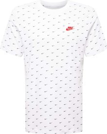 Tričko Nike Sportswear červená / černá / bílá