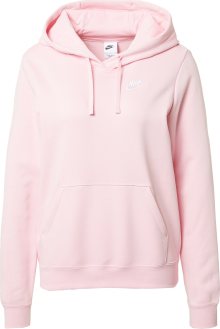 Mikina Nike Sportswear růžová / bílá