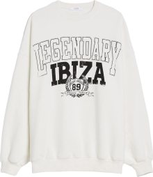 Mikina Bershka režná / černá