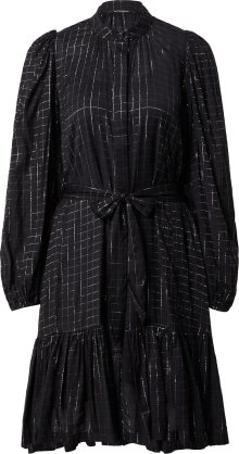 Košilové šaty \'Forsythia Leola\' Bruuns Bazaar černá / stříbrná
