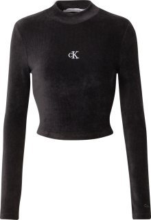 Tričko Calvin Klein Jeans černá / bílá