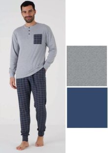 Pánské pyžamo Karelpiu KF5125 | šedá | 3XL