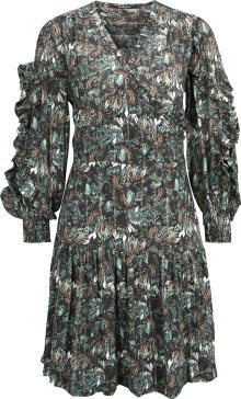 Šaty \'Hassel Naima\' Bruuns Bazaar velbloudí / mátová / tmavě zelená / bílá