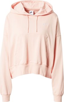 Mikina Nike Sportswear pastelově růžová / bílá