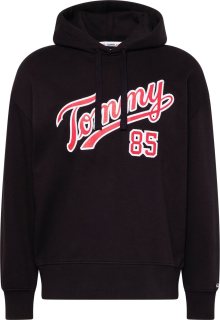 Mikina Tommy Jeans červená / černá / bílá