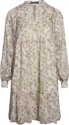Košilové šaty \'Florian Bennett\' Bruuns Bazaar khaki / pastelová fialová / přírodní bílá